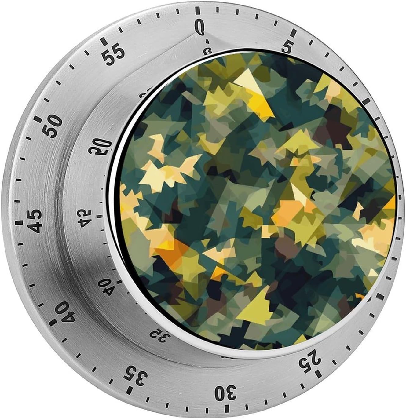 Painting Style Pattern Stainless Steel Timer, Kitchen Timer with Magnetic Base, Countdown Timers for Gym, Office, Cooking, Baking, Jogging