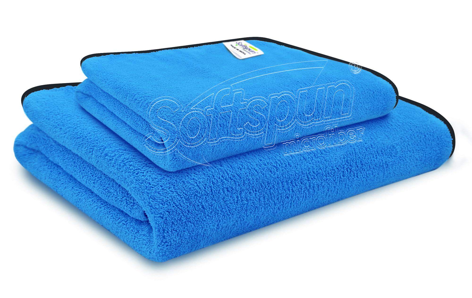 SOFTSPUN Microfiber Wipes Large Baby Towel 2 pc 60X120cm & 40X60cm 280GSM Sky Blue! Ultra Absorbent Super Soft & Comfortable Quick Drying for Men & Women Daily Use Extra Large Size Unisex.…-image-23
