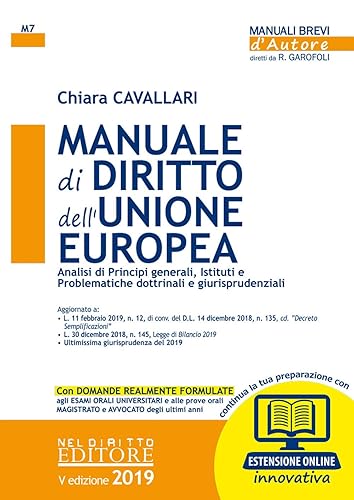 Manuale di diritto dell'Unione Europea. Analisi di principi generali, Istituti e problematiche dottrinali e giurisprudenziali. Con espansione online: M7