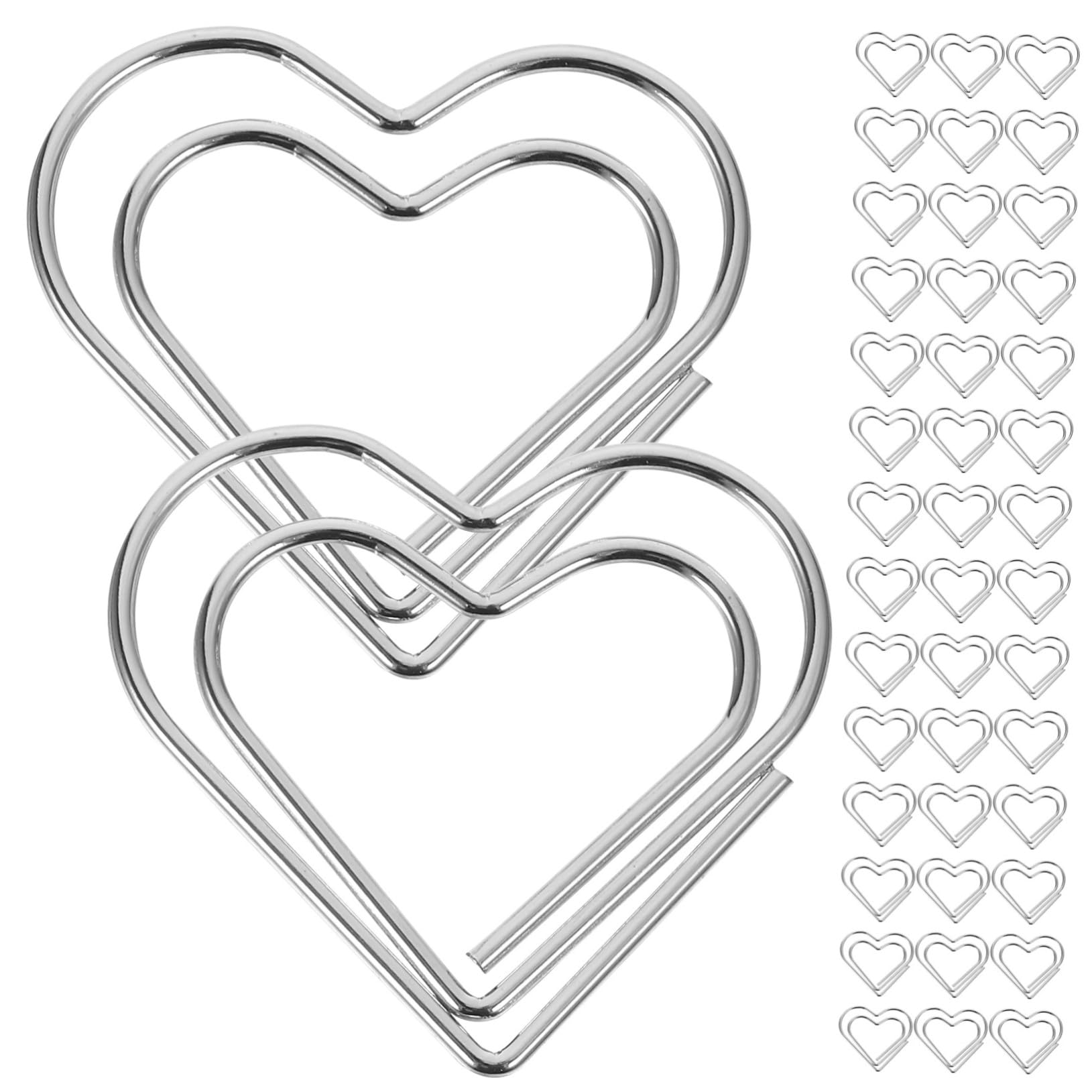 NUOBESTY 500pezzi Graffette Forma Di Cuore Metallo Clip Decorative Per Documenti Ufficio e Scuola Per Memos Note e Segnalibri Accessori Versatili Per Organizzare Documenti