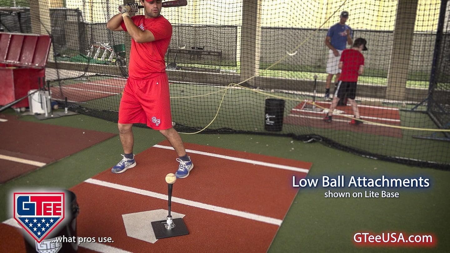 G Tee Low Ball Baseball/Softball Batting Tee Lite, 19" (48cm) | Flexible Rubber Cup | Stainless Steel & Aluminum Base | Used by Pros | 2 Year Warranty | Best Tee for All Ages | Made in USA