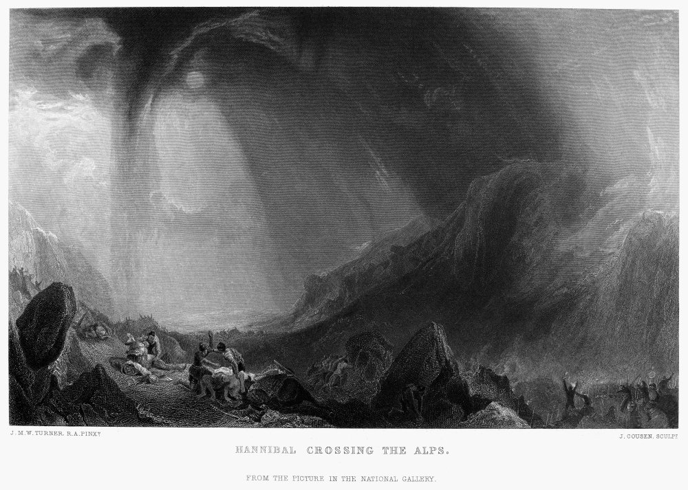 Buy Hannibal (247183 BC) Ncarthaginian General Hannibal And His Army Crossing The Alps Into