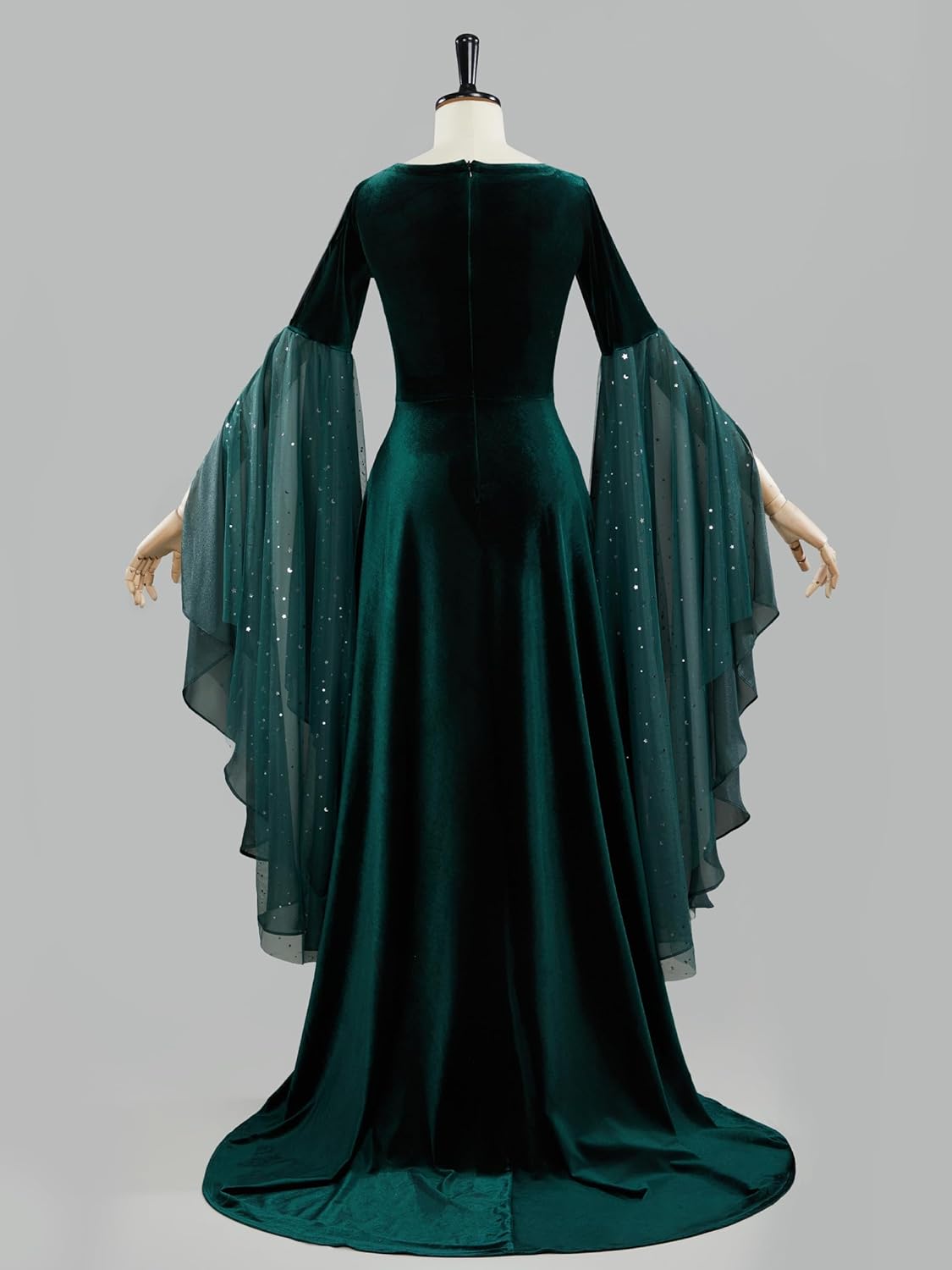 Renaissance Dress Women Retro Elegant Velvet Gown Medieval Dress Fantasy Medieval Costume - Image 4