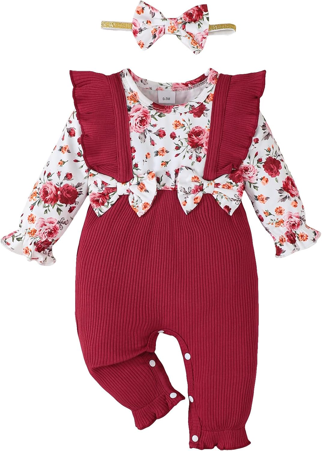 Newborn Infant Baby Girl Clothes Fall Winter Plaid Long Sleeve Jumpsuit One Piece Romper Bodysuit Baby Overalls Outfits
