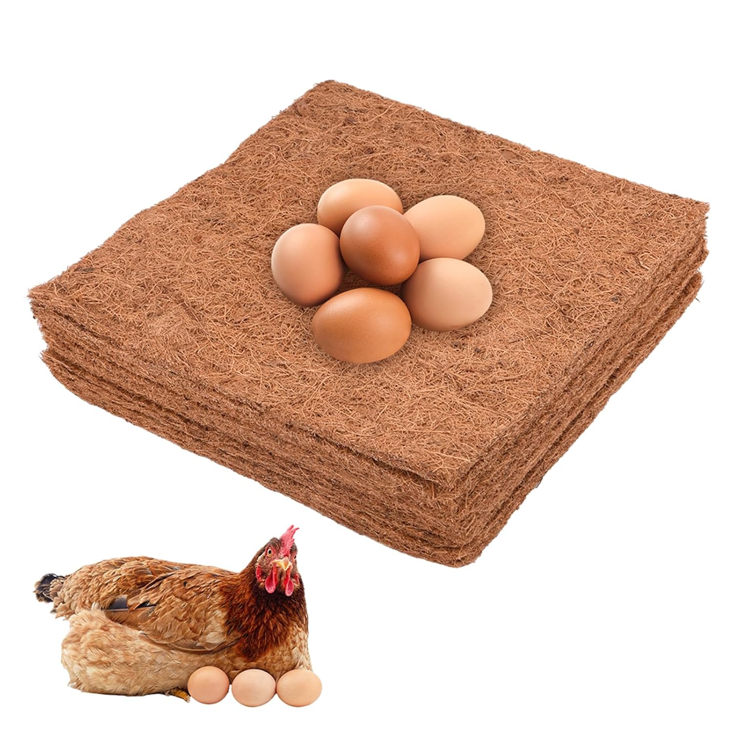 PXRJE 6 Pack Chicken Nest Box Liners,Premium Laying Hen Nesting Pads