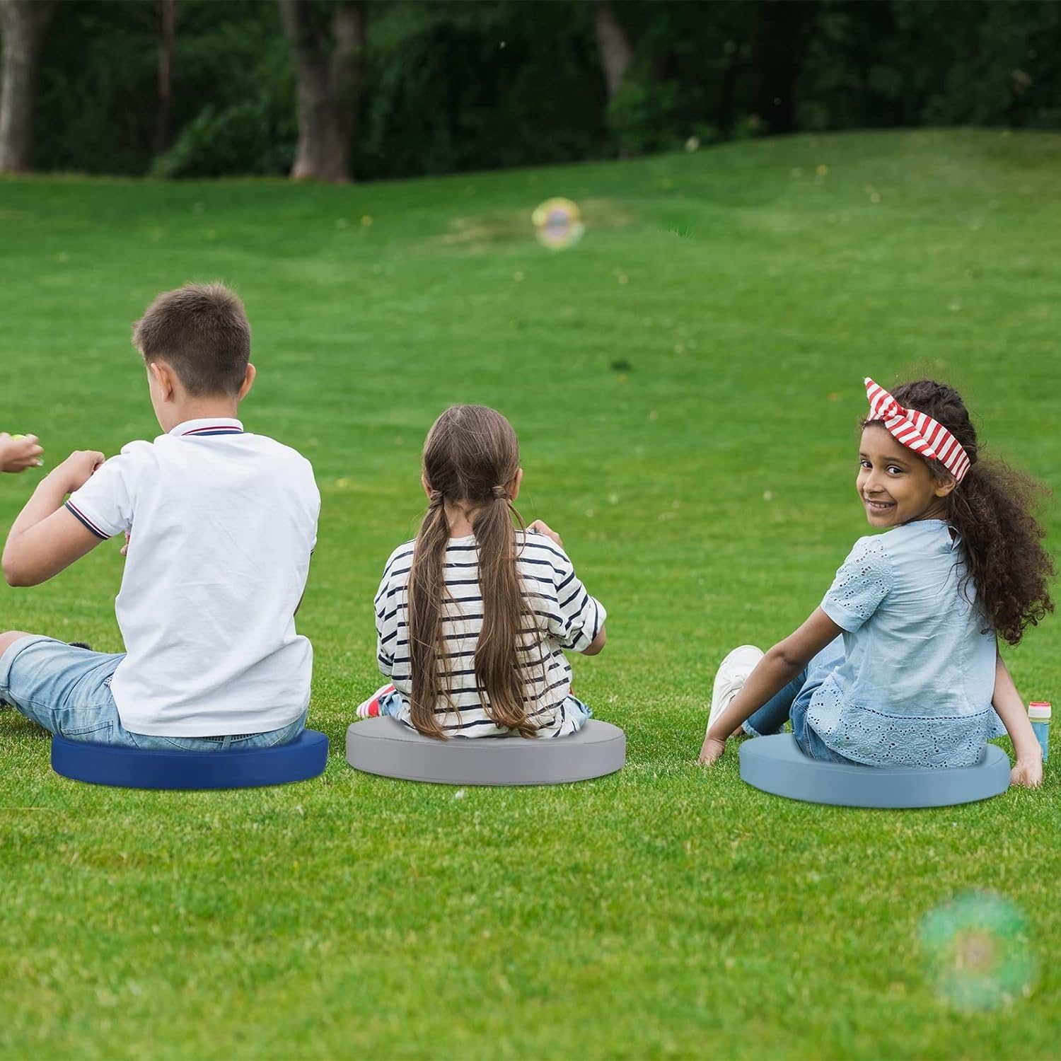 Flexible Bodenkissen für Klassenzimmer, wasserdicht, leicht zu reinigen, 35,6 x 5,6 cm, weiche Kissen für Yoga, Mtat, Kindertagesstätte, Schulstühle, 4 Stück