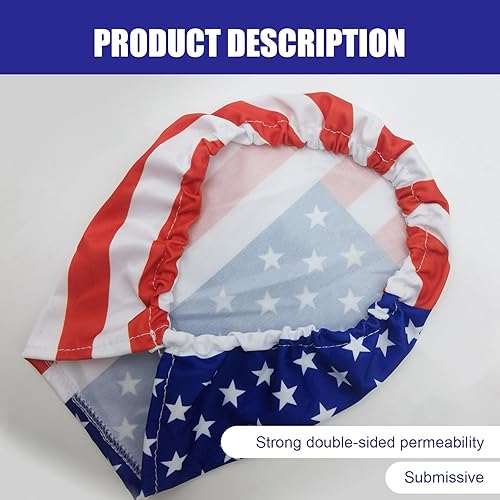 Miniatura 4 de ZBGUN 2 fundas protectoras para espejo retrovisor de automóvil, diseño de bandera estadounidense, cubierta protectora de poliéster, a prueba de