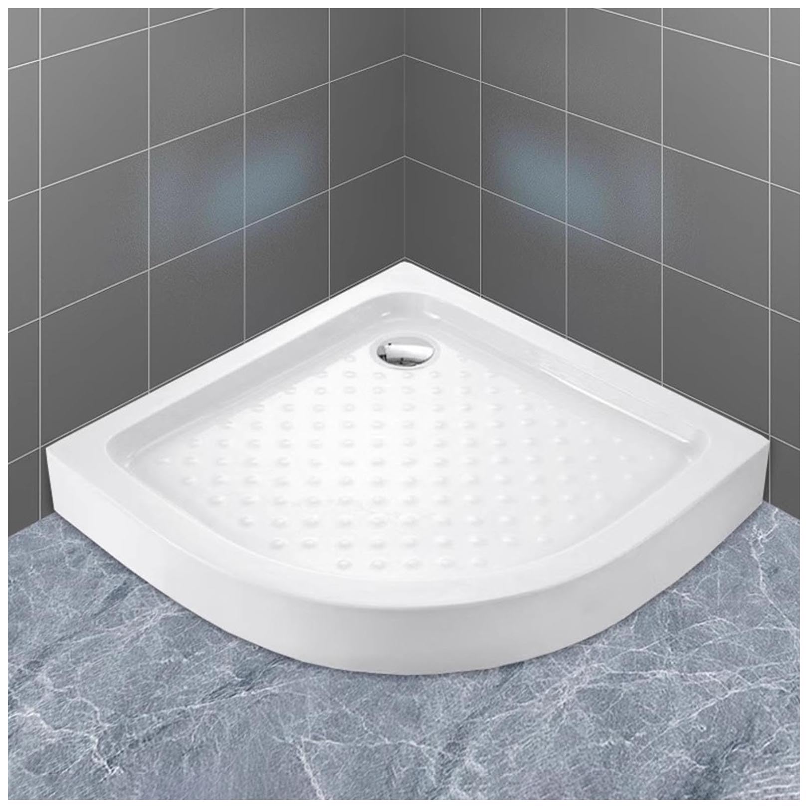 Bac de douche antidérapant en acrylique avec kit de drain inclus pour salle de bain