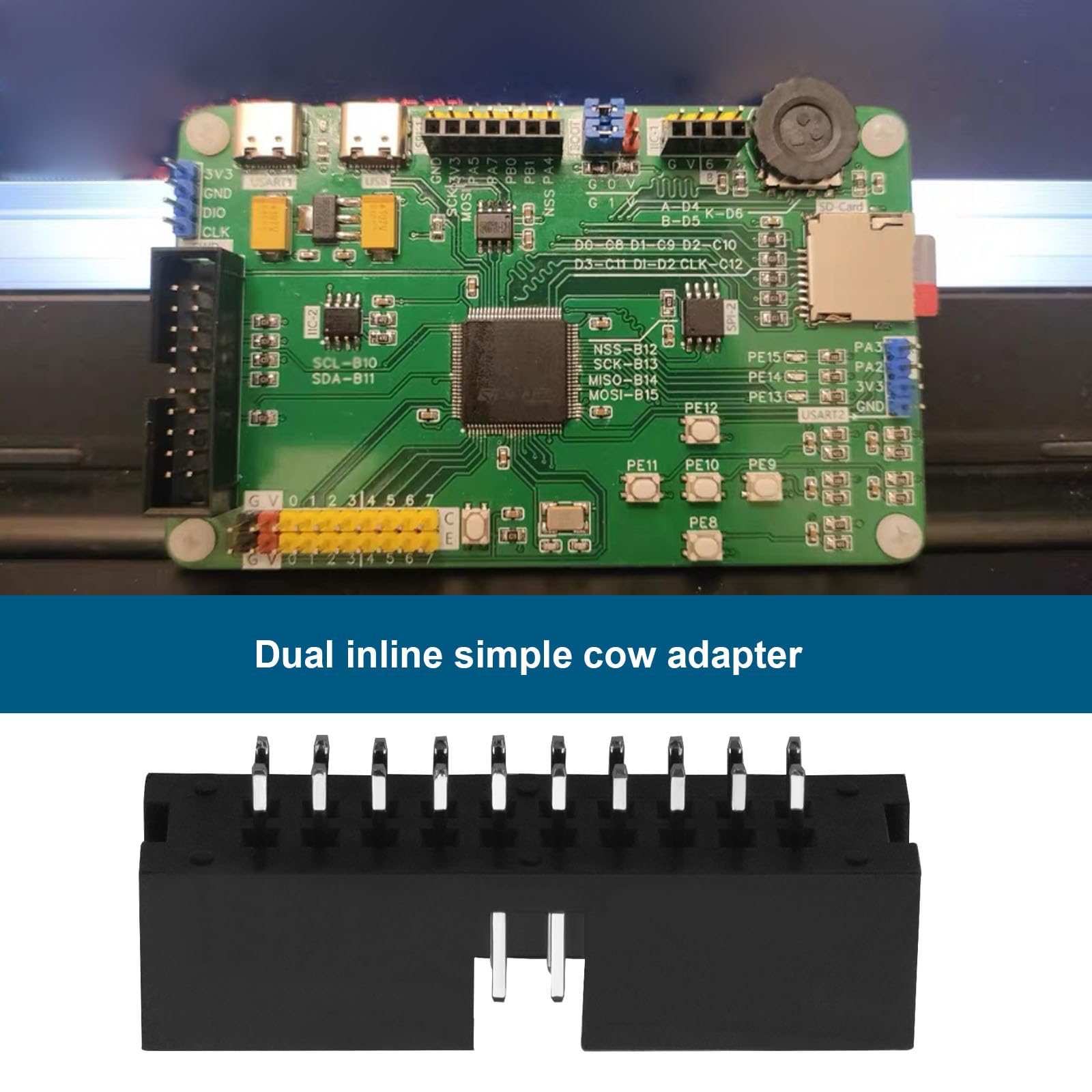 Lot de 20 connecteurs IDC 2 x 10 à deux rangées 20 broches mâles femelles femelles pour connecteur JTAG 2,54 mm