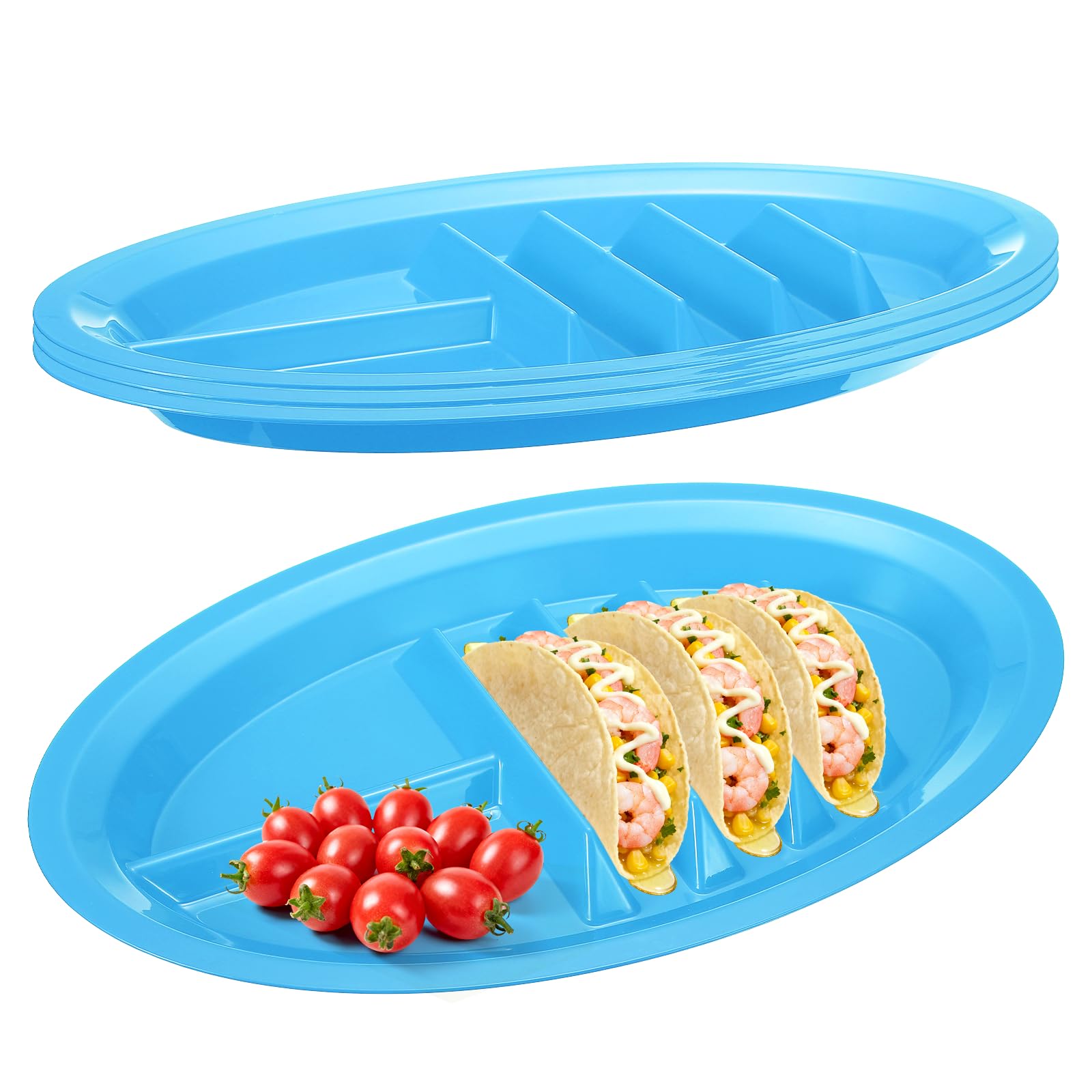 Assiette à tacos anti-renversement de 33 x 22 cm pour stabiliser vos tortillas