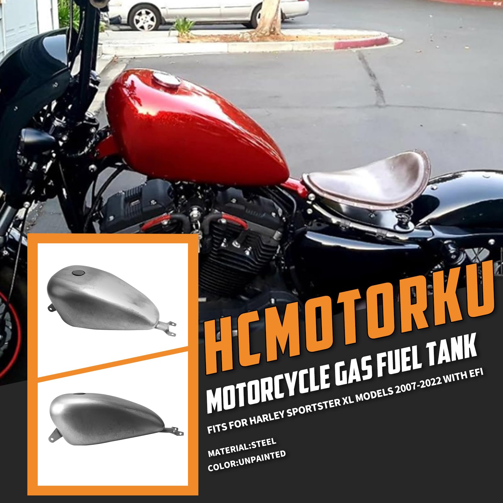 Amazon.com: HCmotorku 3.3 Gallon Fuel Tank Fit for Harley