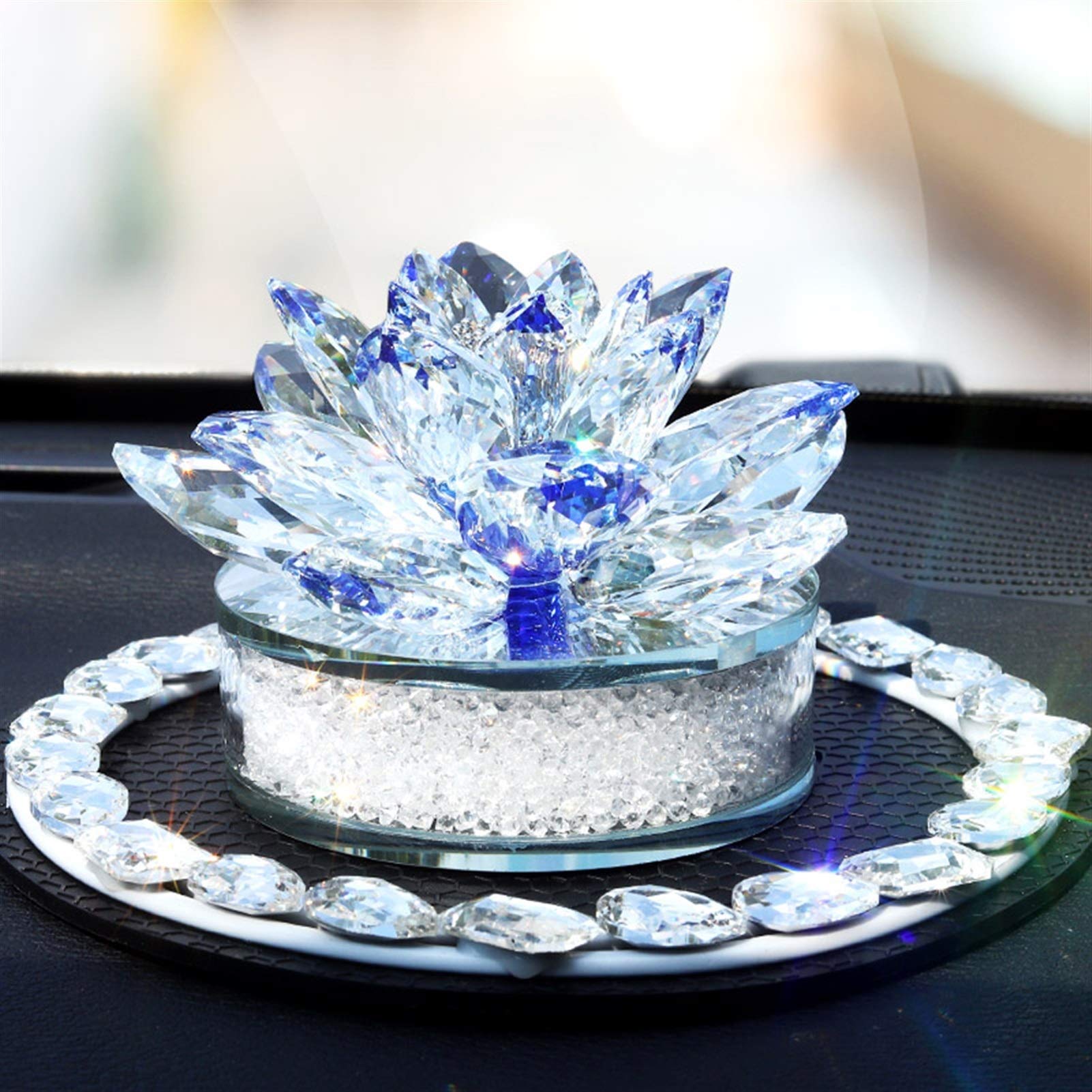 Auto Kristall Parfüm Diffusor Autositz Auto Dekoration Diamant Modell Lufterfrischer (Color Name : Blue)