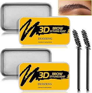 2 Pcs Eyebrow Soap,Brows Styling Soap Transparent Long Lasting Waterproof Eyebrow Styling Pomade for Natural Brows,Eyebrow Wax Eyebrow Setting Gel Brows Makeup Balm