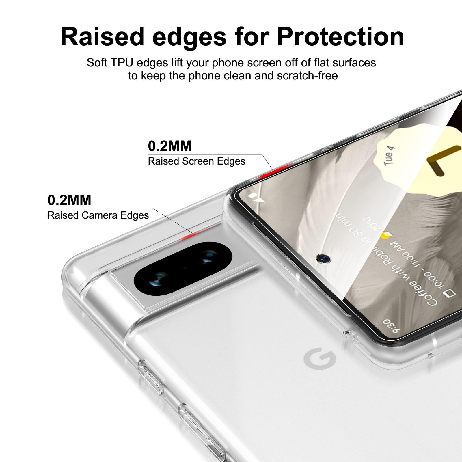 Cover Anti-urto Per Google Pixel 7a, Flessibile Angoli Rinforzati - Foto 5
