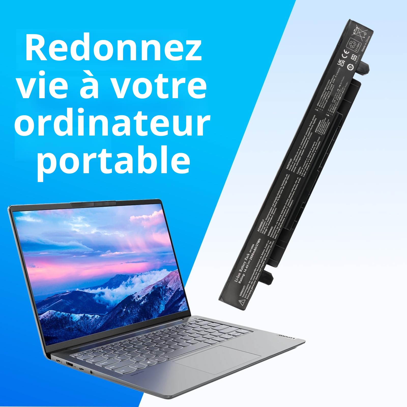 A41-X550A Batterie pour ASUS A41-X550 X550 X550C X550CA X550CC X550CL X550E X550L X552C R510 R510C R510CA R510J R409 A550C A550 F550 F552 K450 K550 P450 P550 Y481C Y581C