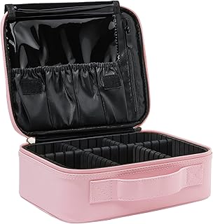 Makeup Organizer VASKER Makeup Case Travel Makeup Bags Organizer for Women Professional Leather Cosmetic Bag Train Case Bo...
