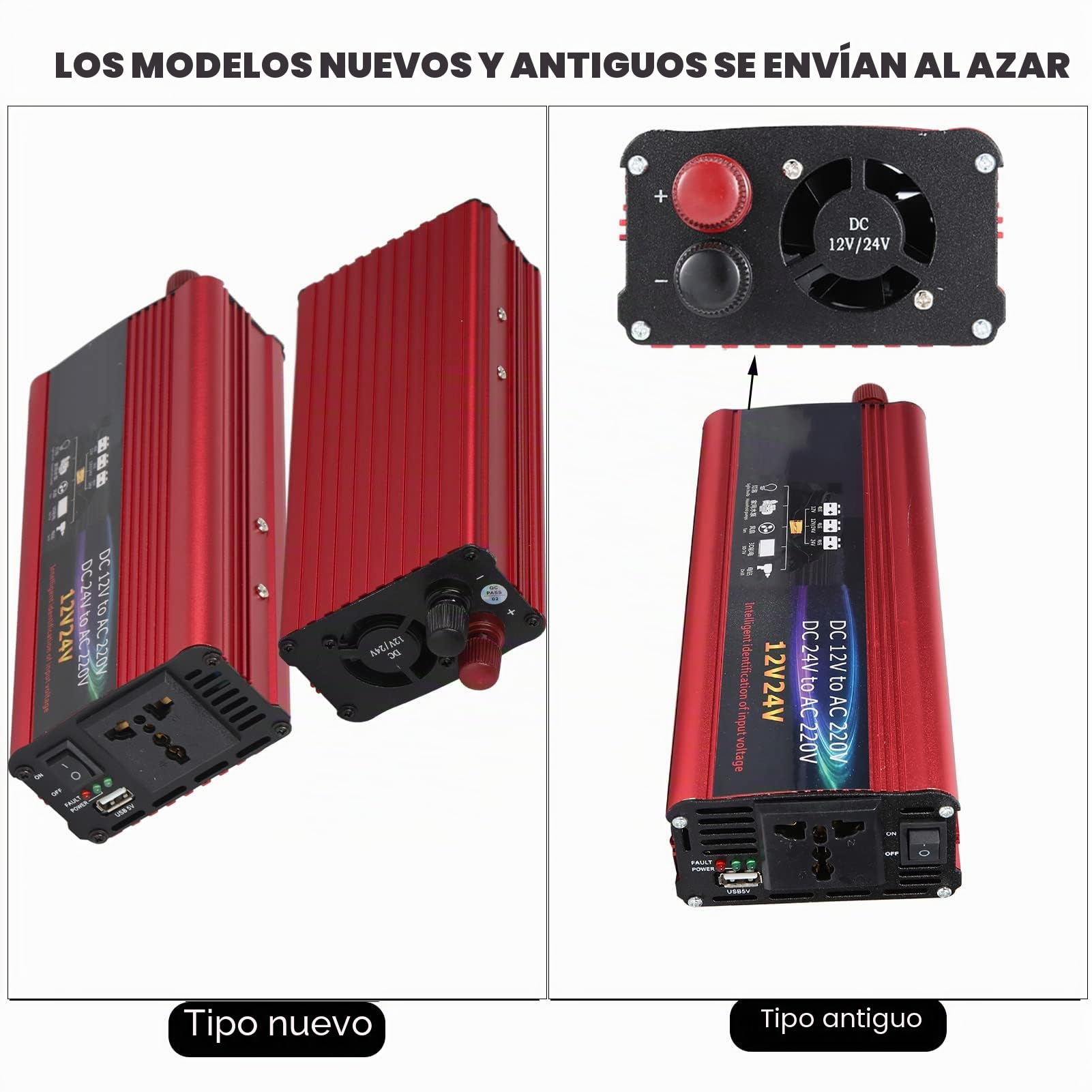Power Inverter Convertidor 4000W Universal inversor De Energía 12V a 220V del inversor de la energía Solar Power Inverter del Coche de 12V 24V Convertidor del Coche