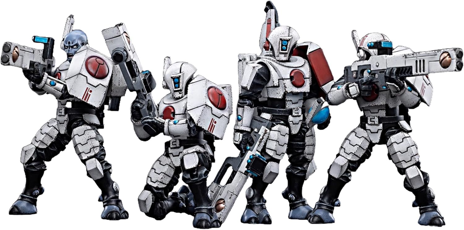 JOYTOY Warhammer 40K 1/18 Action Figures T'au Empire XV8 Crisis Battlesuit Shas'ui K'yen Collectible Model