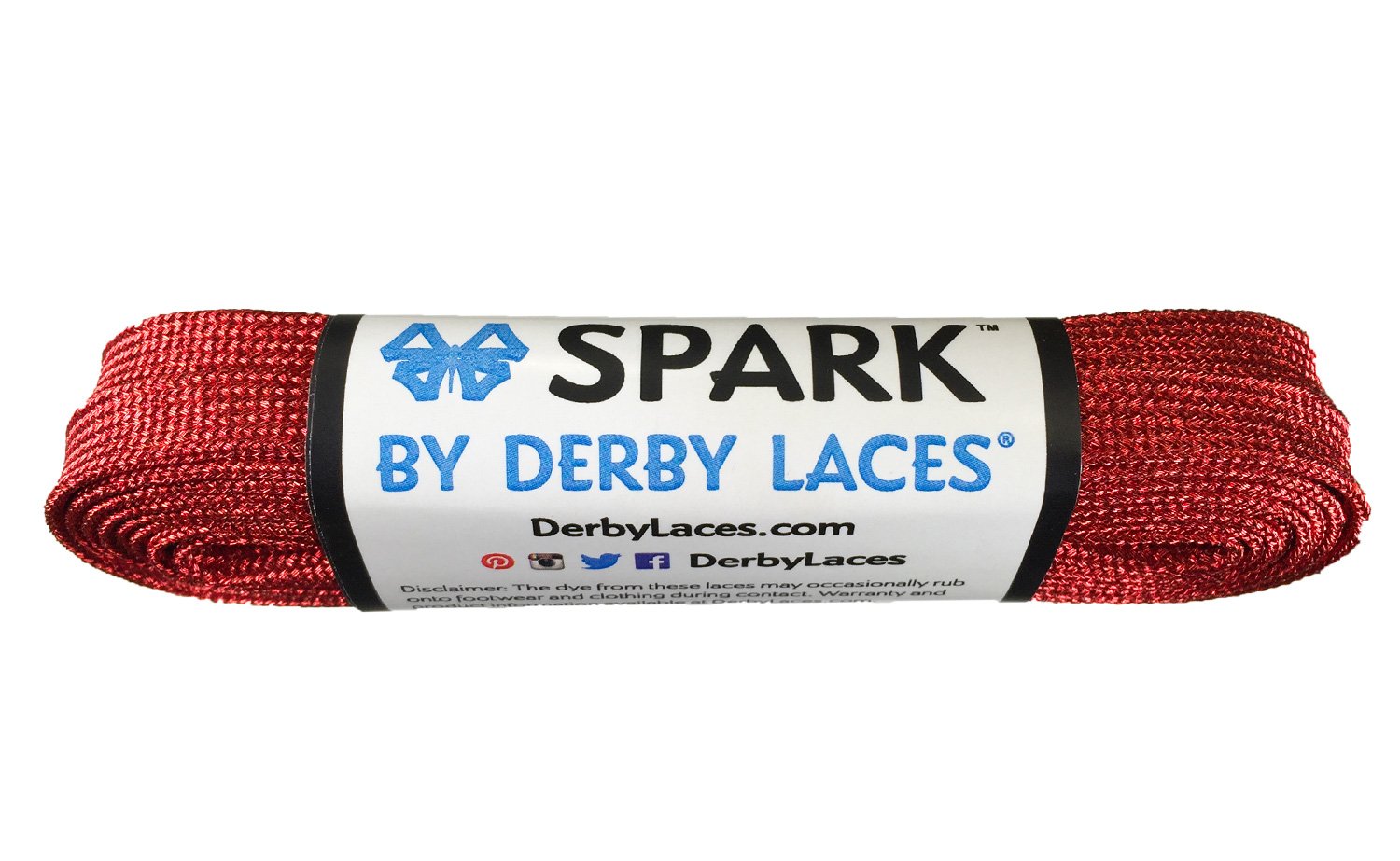 Derby Laces Red Spark Shoelace for Shoes, Skates, Boots, Roller Derby, Hockey and Ice Skates