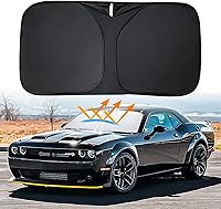 Vista 9 de D-Lumina - Parasol plegable para parabrisas para Dodge Ram 1500 2009-2018, protector de sol frontal que bloquea los rayos UV, accesorios