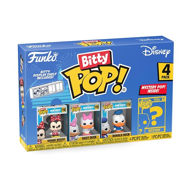 Funko Bitty Pop! 4 Pack: Disney - Minnie Mouse, Daisy Duck, Donald Duck