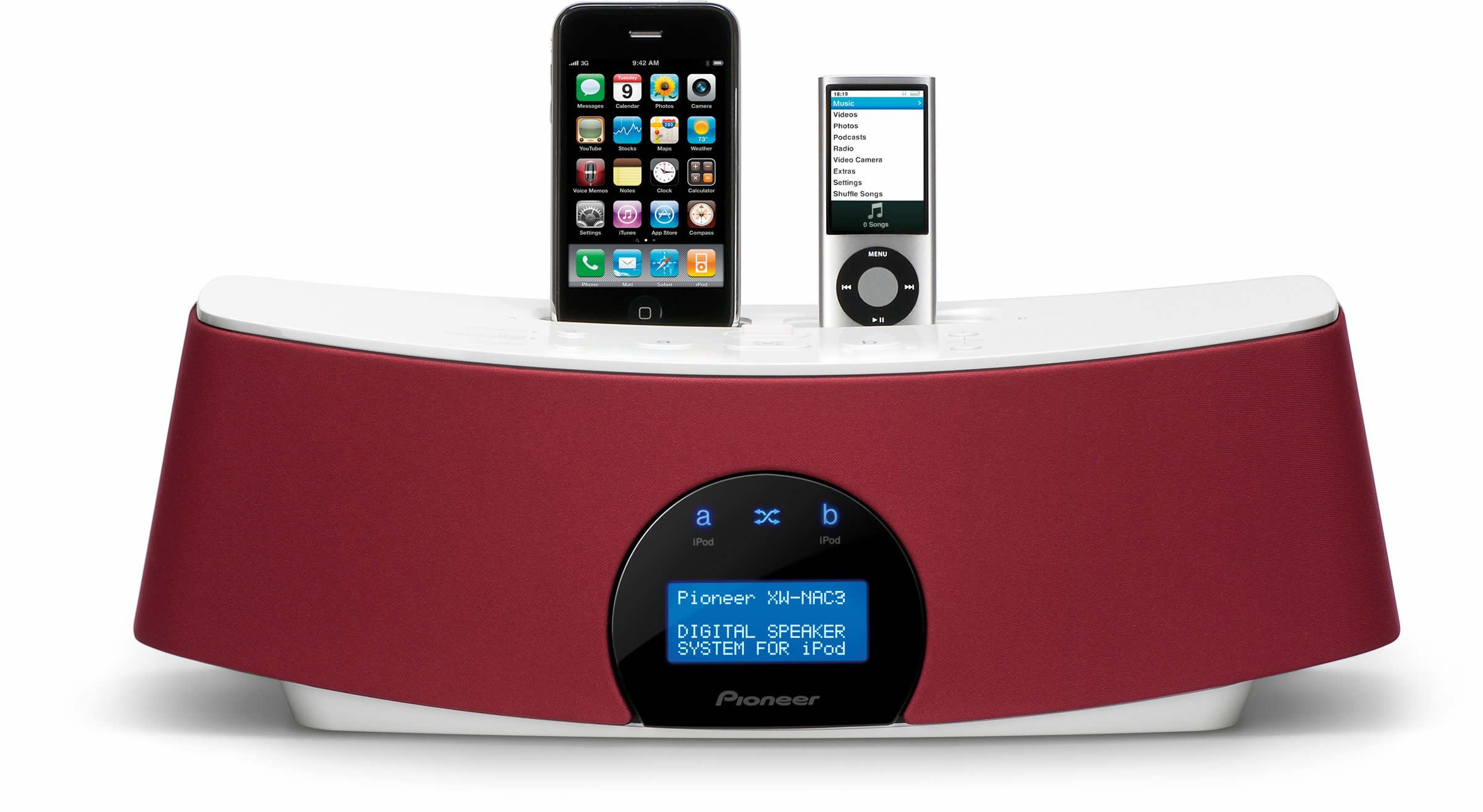 Pioneer XW-NAC3-R Digital Sound System for iPod and iPhone Red Pioneer XW-NAC3-R Digital Sound System for iPod and iPhone Red