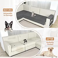 Vista 7 de Arfntevss Fundas impermeables para sofá seccional de esquina para perros y mascotas, funda de sofá en forma de L, terciopelo lavable grande