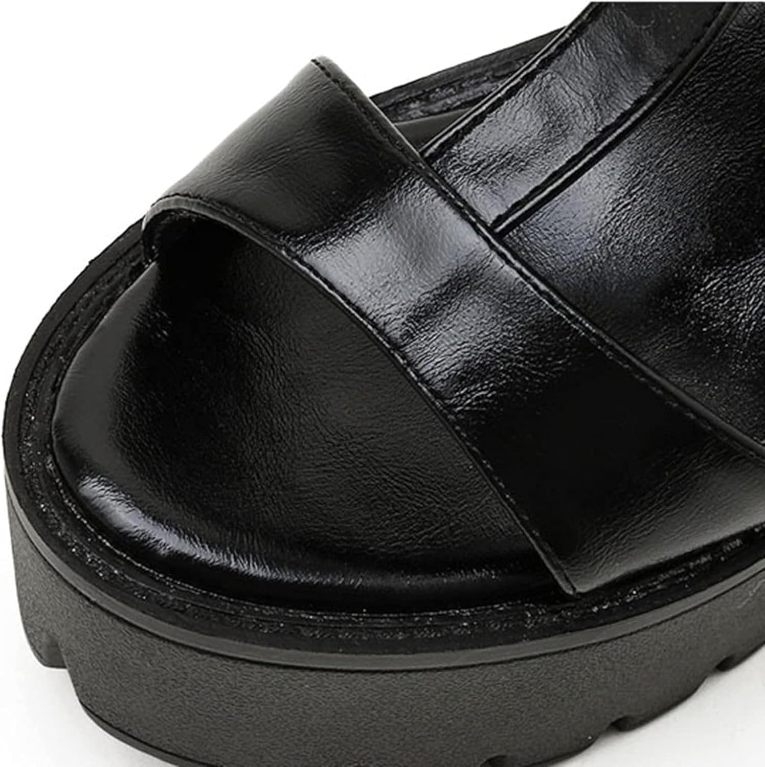 [DOZOGU] サンダル ハイヒール 13cm グラディエーター tストラップ 韓国 ウォーキング 旅行 前厚 厚底靴 レディース