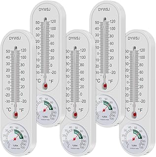 Indoor Outdoor Thermometer,Vertical Thermometer and Hygrometer,Wall Thermometer,Humidity Meter Wireless Temperature Humidity Gauge Meter with Fahrenheit/Celsius,Mechanical Indoor Thermometer