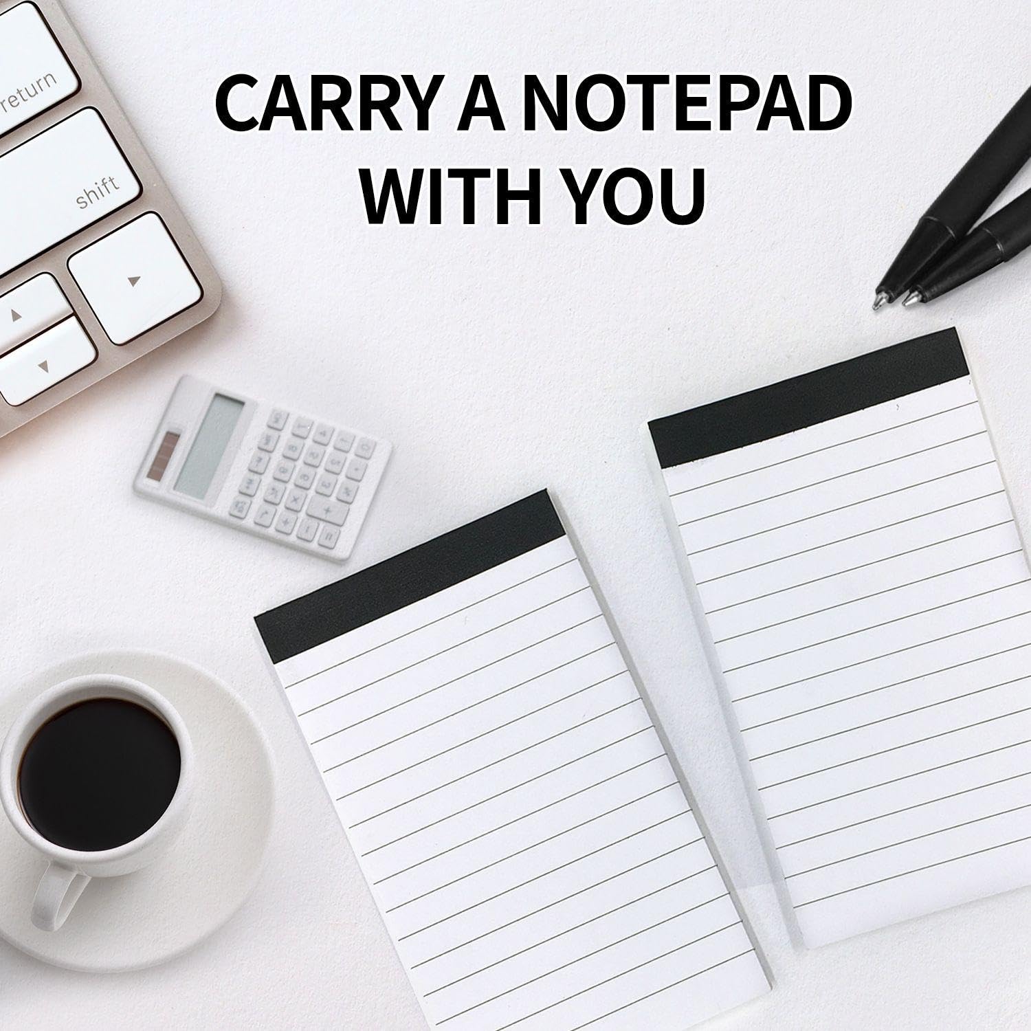 10 Pieces of Notepads and 10 Pieces of Ballpoint Pens, Mini Notebooks, Lined Notepads, Portable Notepads - Image 4