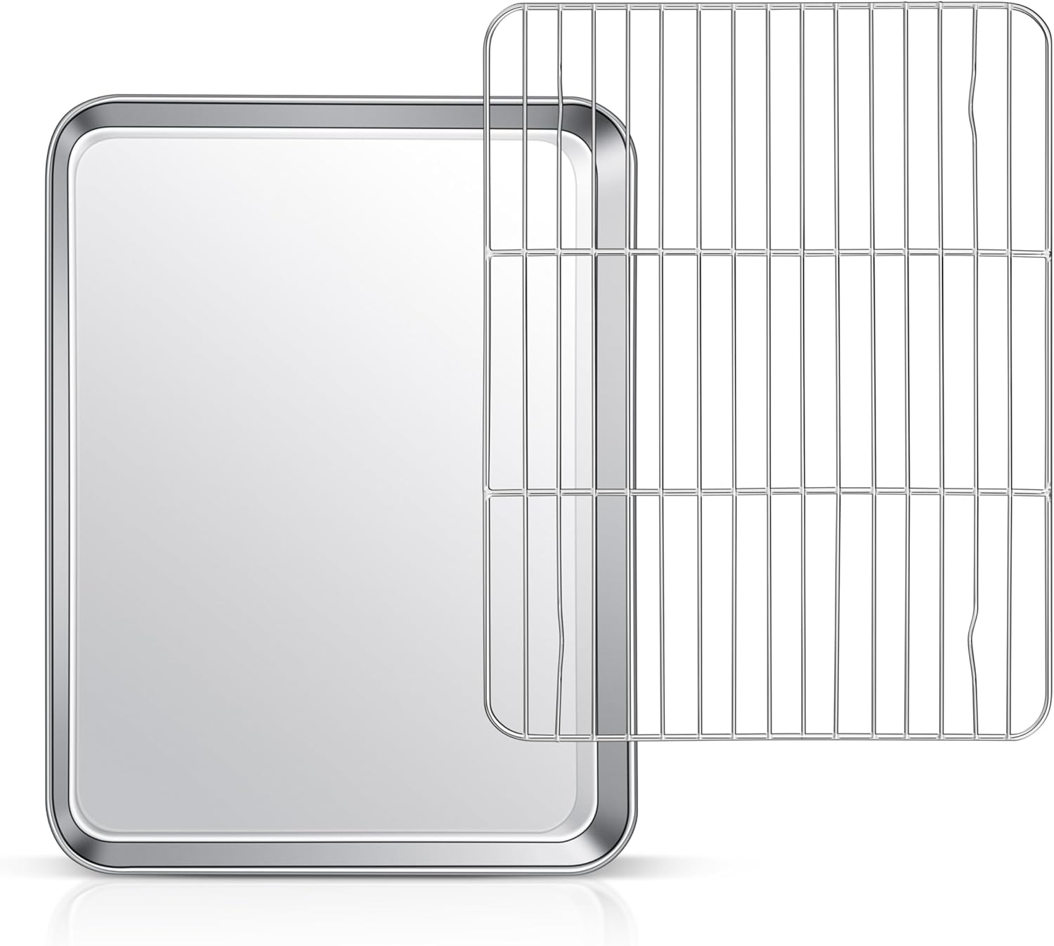 Joyfair 12.5 Inch Baking Pan with Rack Set, Quarter Size