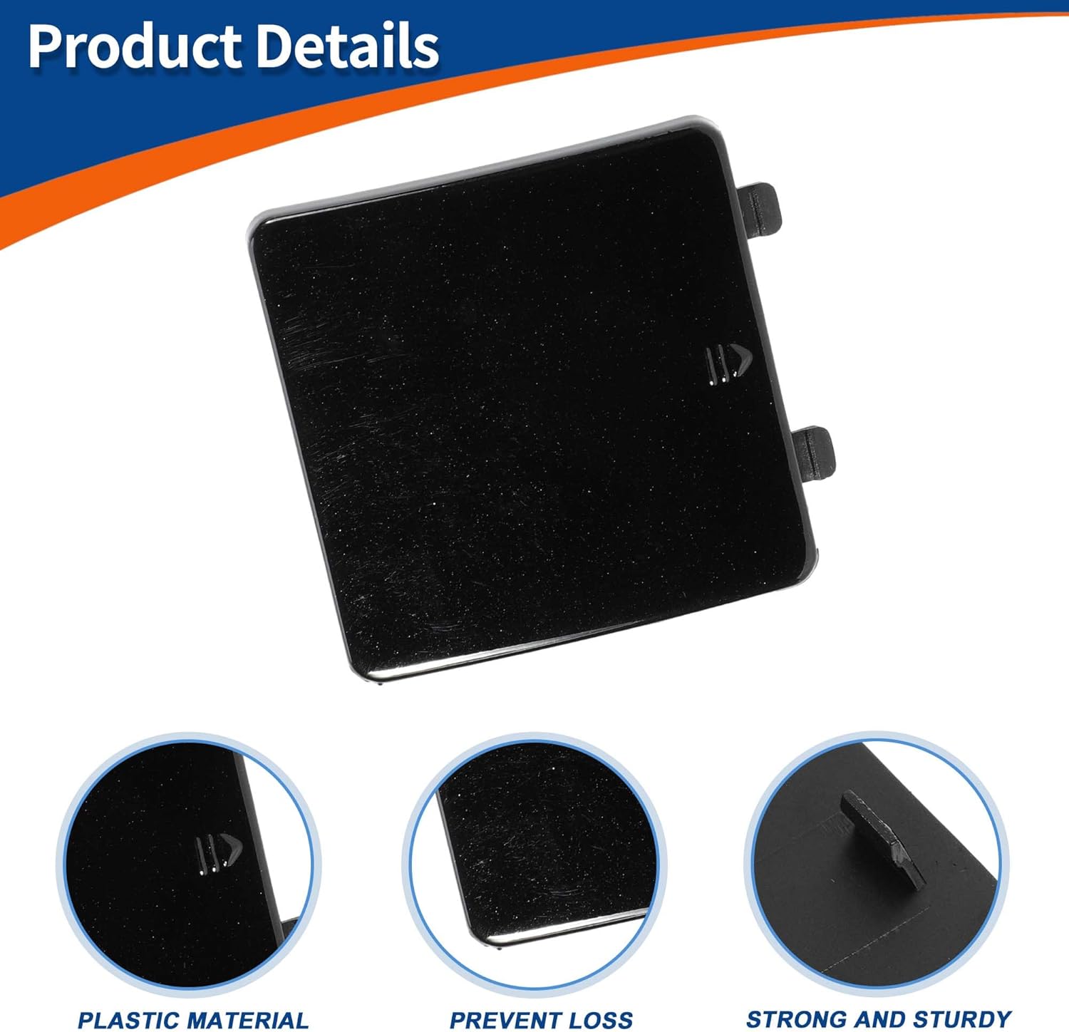 ACROPIX Front Side Car Bumper Tow Hook Cover Tow Cover Cap Black Fit for Mercedes-Benz CLS W219 C219 2004-2007 No.A2198850026 - Pack of 1