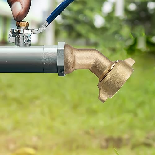 Miniatura 5 de Codo de manguera de 45 grados, conector de manguera de jardín de 34 pulgadas, accesorios de latón macizo para entrada de agua dulce de RV, conexión