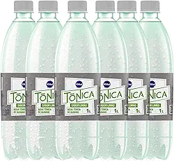 Água Tônica Sabor Limão 1 Litro Fardo com 6 Unidades - Vittal