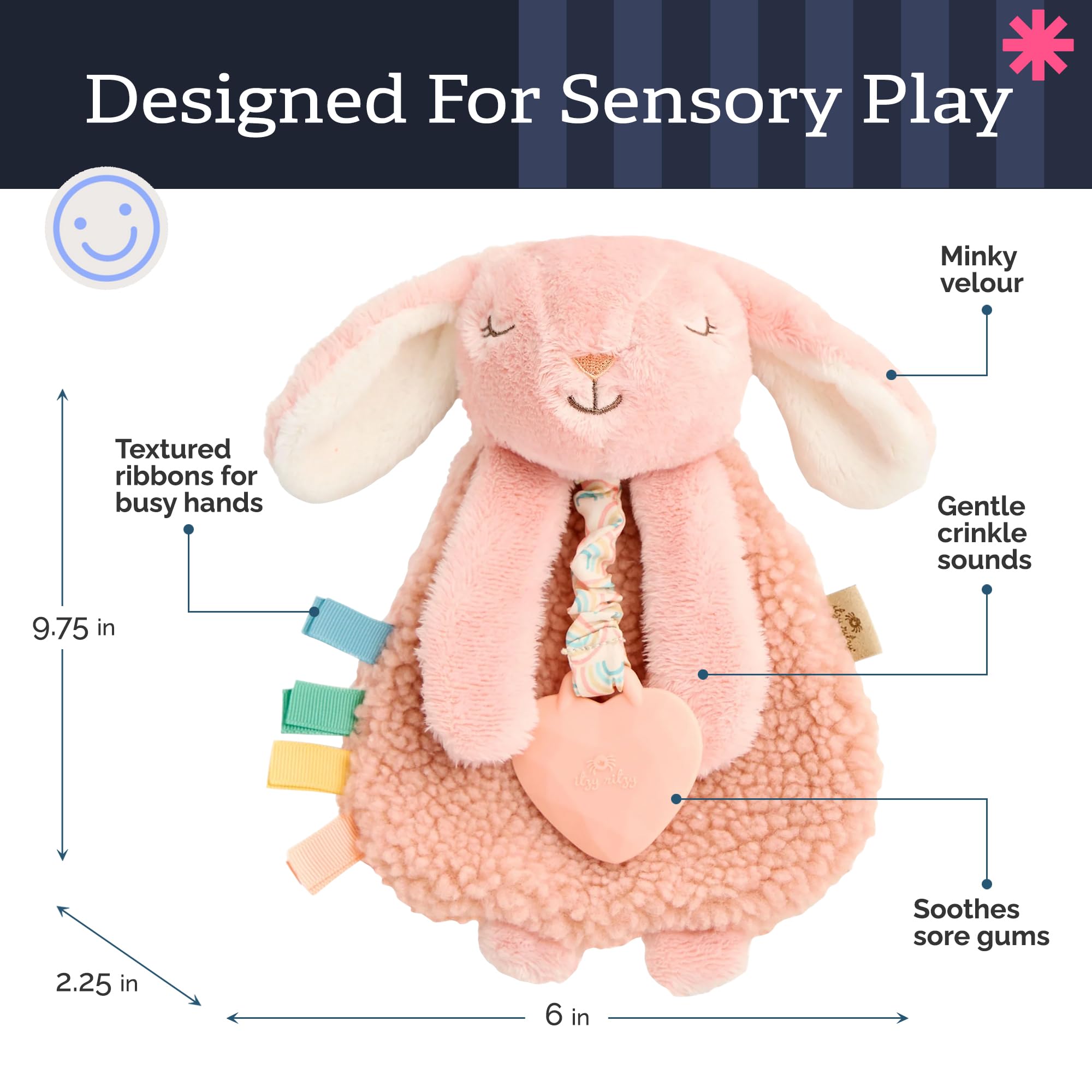 Amazon.com : Itzy Ritzy Lovey Including Teether, Teething Relief
