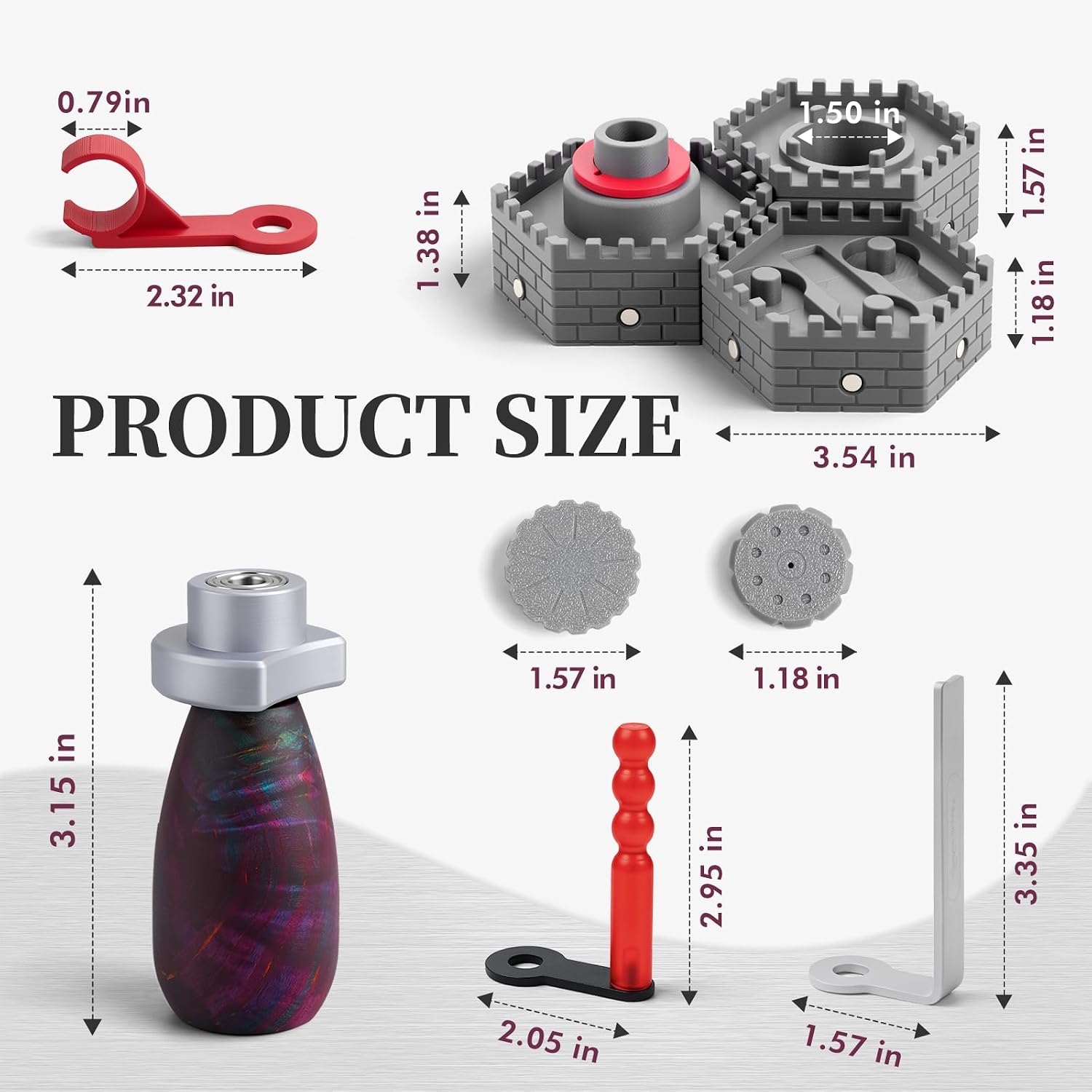 Miniature Painting Handle, Stabilized Wood Paint Handle with Dual 360° Rotation Discs, Magnetic Storage Bases and Steady Stands for Miniatures, Models & Figures