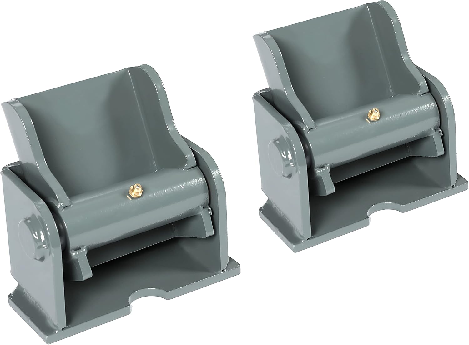 KUAFU 2 Steel Dump Trailer Hinges Compatible with Dump Trailers Dump Trucks Dump Body Gray Powder Coated W/Grease Fitting Heavy Duty