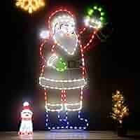 Santa Claus ランプ Xmas ライト christmas 置物 レア Vintage 9.5” Hi Ho Santa Claus Riding Reindeer Lights Up