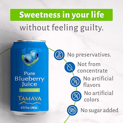 Miniatura 13 de Tamaya Jugos sin mezclar de fruta natural, no de concentrado, 125 frutos prensados, 100% natural, sin azúcar añadida, sin conservadores, latas