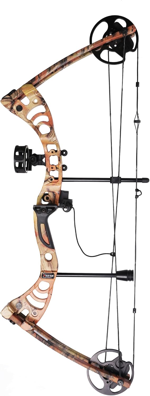 Leader Accessories Compound Bow 30-55lbs 19" - 29" Archery Hunting Equipment with Max Speed 296fps, Right Handed