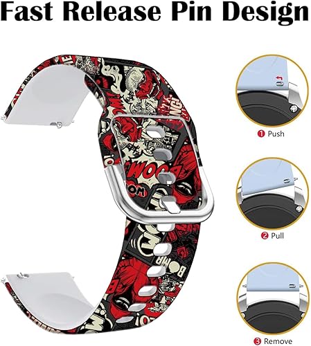 Miniatura 4 de Halloween Scary Ghost Scream Horror Red compatible con Samsung Galaxy Watch 4 401.732 inGalaxy Watch 1.654 inWatch 3 1.614 inActive 2Gear S2