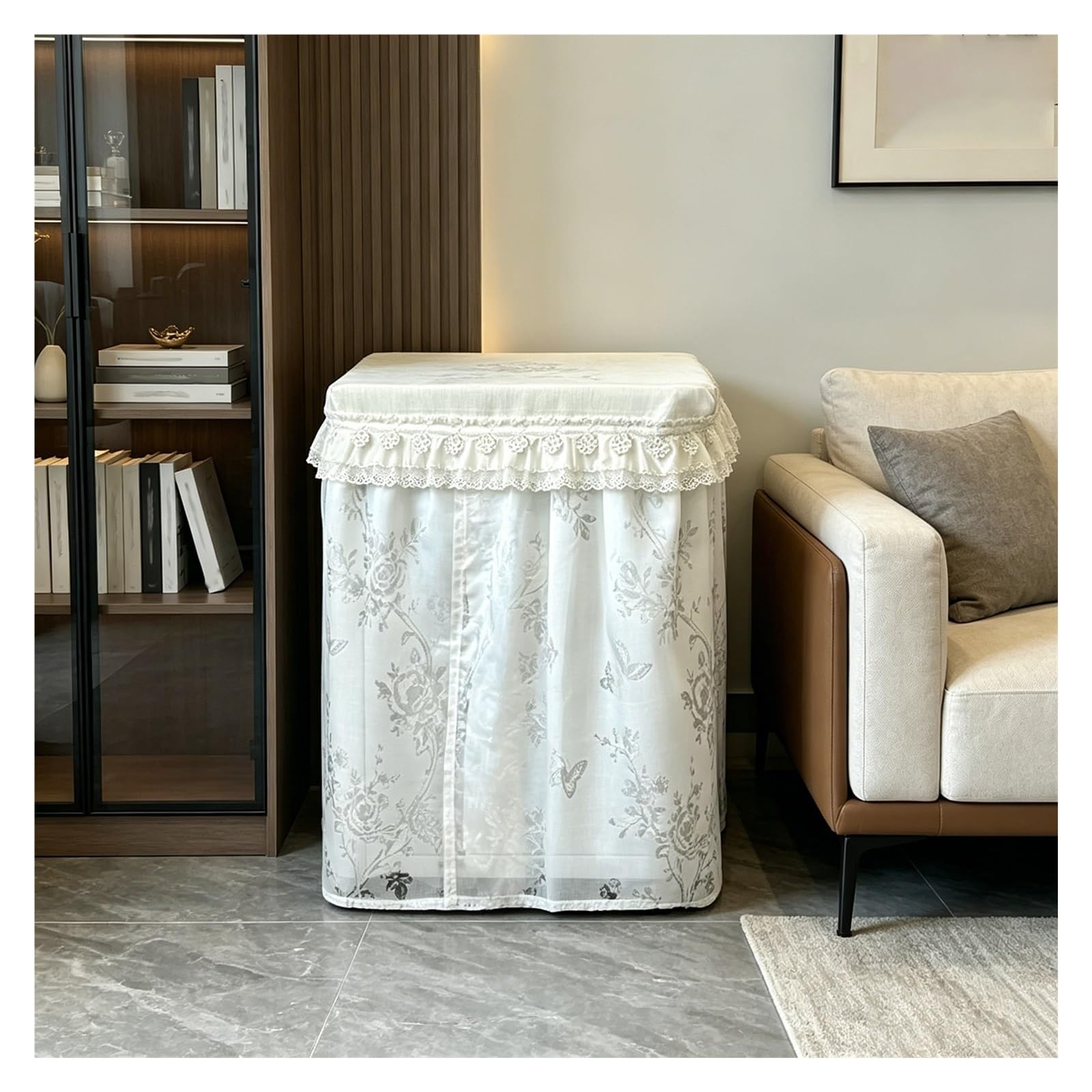 CHZDPP Custom Safe Cover with Front Pull Curtain, Synthetic Security Safe Cover, Dust&Water Proof Cabinet Safes Disguise with Patterns(C,20x16x28in/50x40x70 cm)