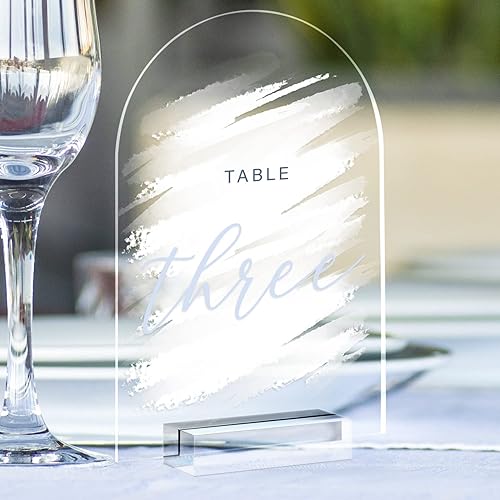 Miniatura 7 de Letrero acrílico de arco transparente de 5 x 7 pulgadas con soporte, paquete de 10 hojas de acrílico arqueadas transparentes en blanco con soporte,