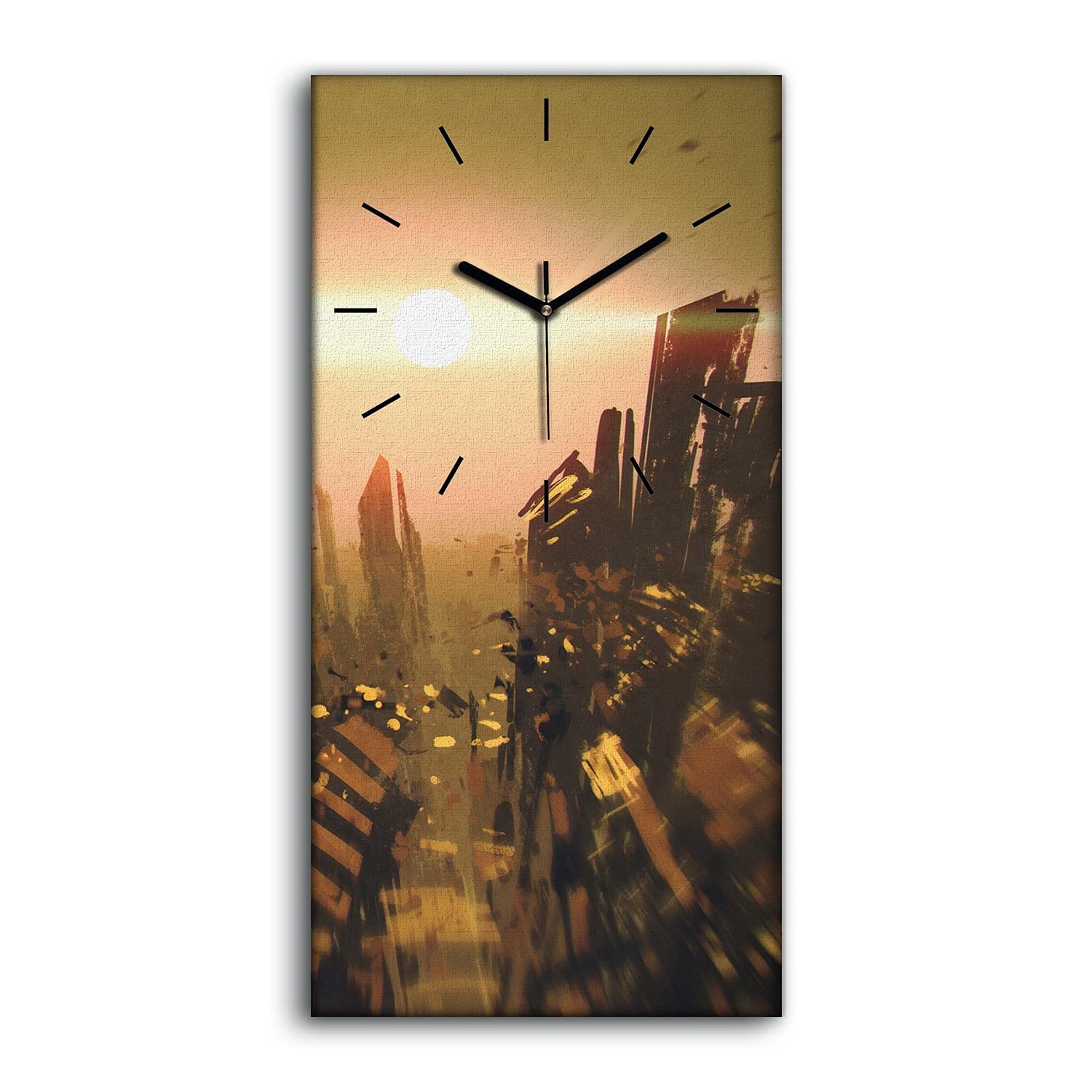 Horloge sur Toile Coucher de Soleil Déco Chambre et Salon Moderne
