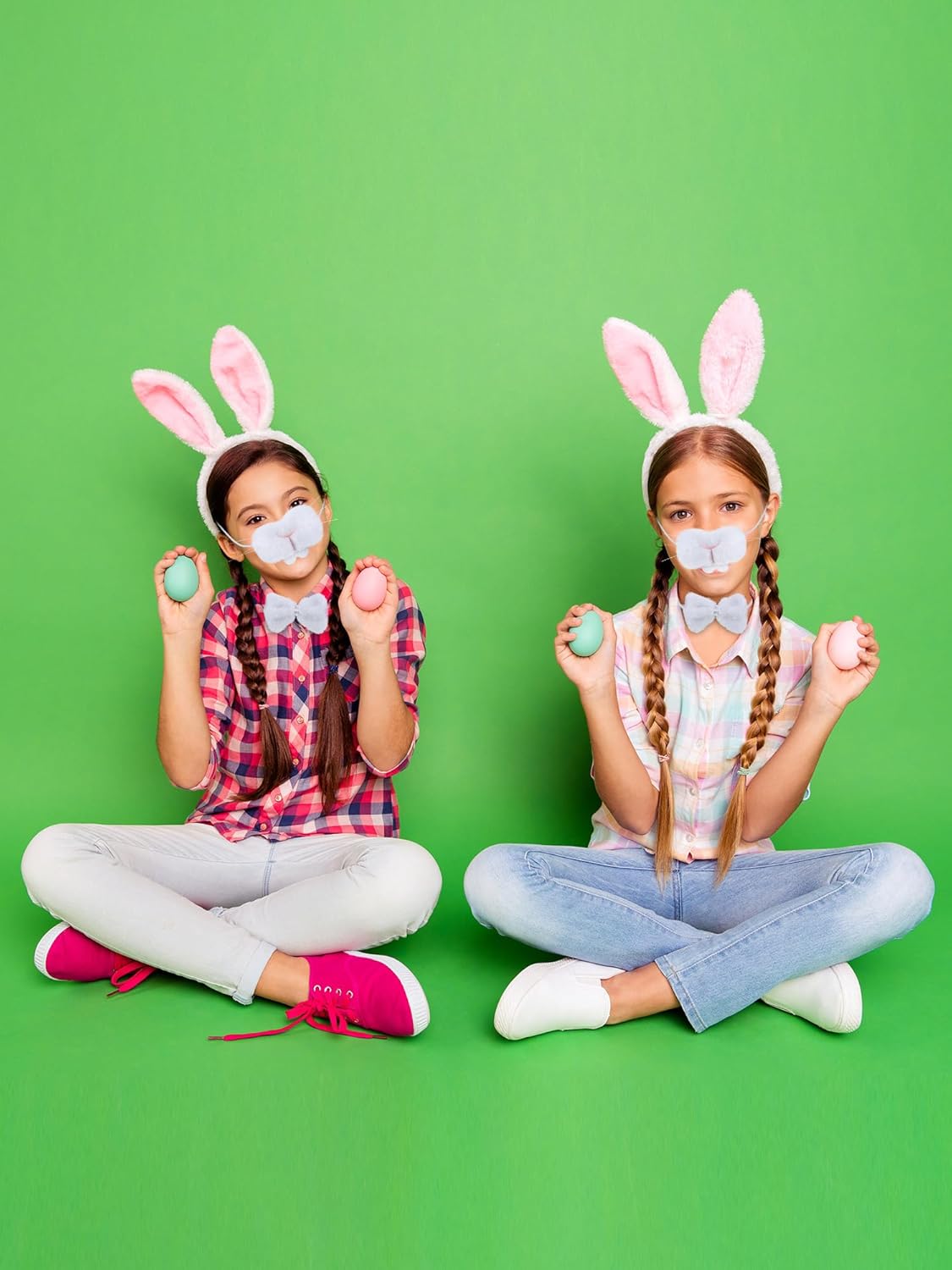 Norme Easter Bunny Costume Accessories Set Bunny Nose Tail Tie and Ears for Easter Party Cosplay Supplies - Image 7