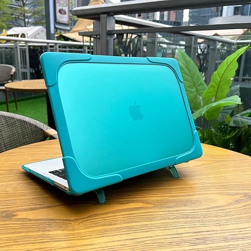 Miniatura 6 de Teryeefi Funda rígida para MacBook Air de 15 pulgadas M3 M2 2023 2024 modelo A3114A2941, resistente protección completa plegable con funda para
