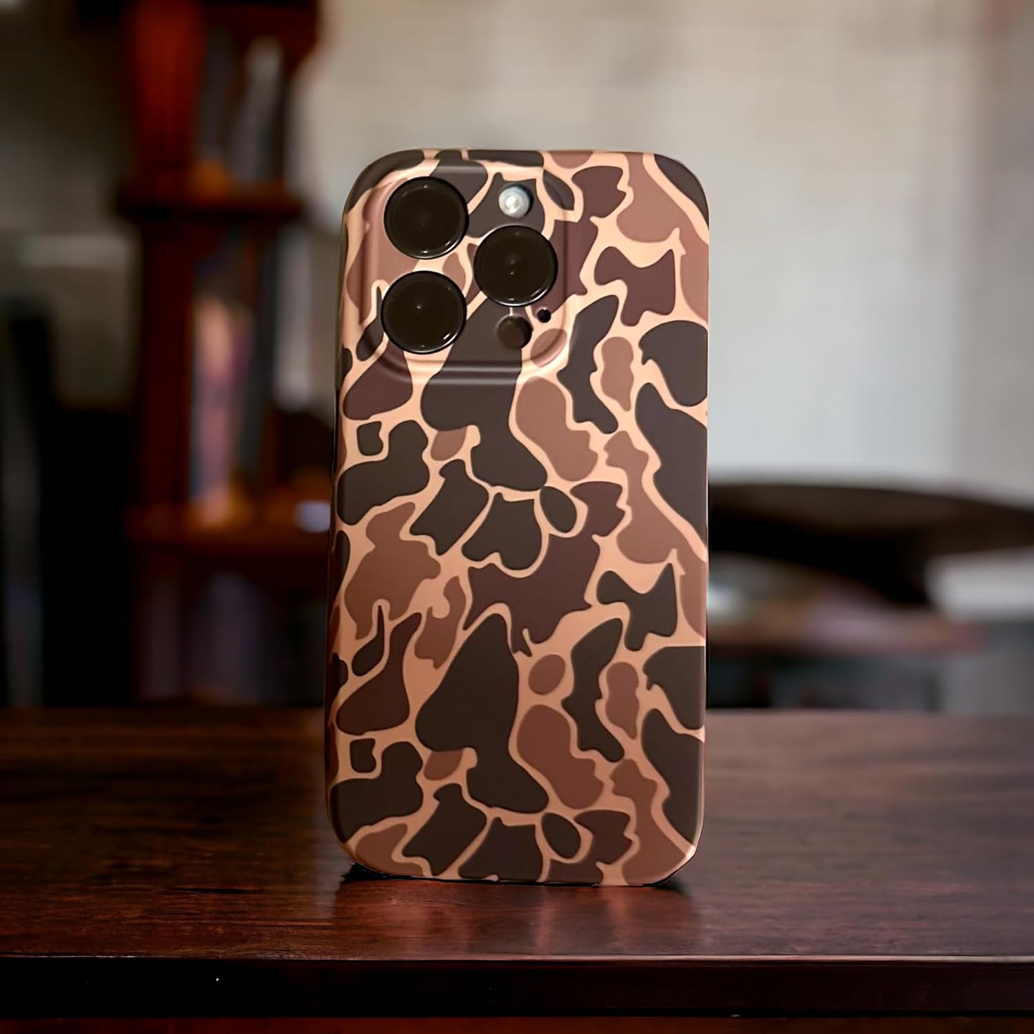 Camo Phone Case Compatible with iPhone, Duck Camo, Camouflage, Rugged, Outdoors, Gentleman, Classic, Vintage… (Brown, 16 pro) - Image 4