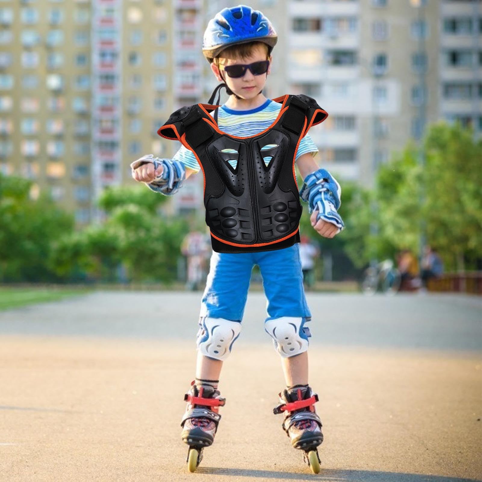 Jazda na rowerze dla dzieci, ochrona kręgosłupa, kamizelka do jazdy motocrossowej, ochrona sprzętu sportowego do jazdy na deskorolce, łyżwiarstwie