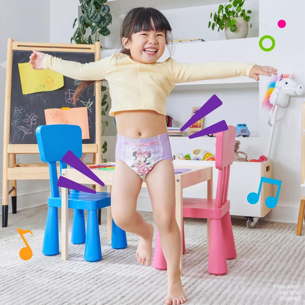 Pull-Ups Girls' Learning Designs Training Pants - Size 5T-6T - 80ct White