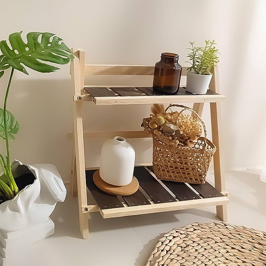 Amazon.com: JUOPZKENN Foldable Storage Rack,Small Wooden